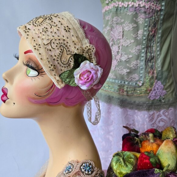 Pink Velvet Rose Hair Clip | Romantic Hair Accessory - Picture 2 of 8